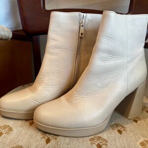Naturalizer Cream Wedge Boots